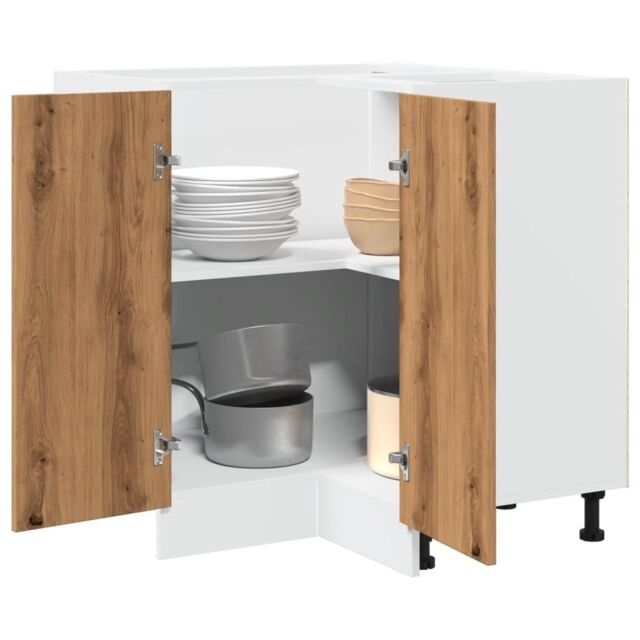 Berkfield Home Kitchen Cabinet Lyon Artisan Oak 75.5x75.5x81.5 cm Engineered Wood in Brown - image 1