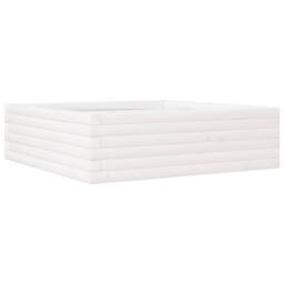 Berkfield Home Decorative Garden Planter White 80x80x23 cm Solid Wood Pine - Size: 80 x 80 x 23 cm - thumbnail 3