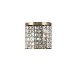 Netlighting Cortina Wall Lamp 2 Light Antique Brass Crystal in Bronze