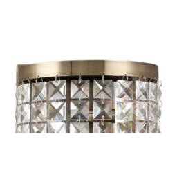Netlighting Cortina Wall Lamp 2 Light Antique Brass Crystal in Bronze - thumbnail 3