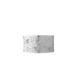 Netlighting BUTTERFLY 2 Light Flush Wall Light Chrome 32x17cm in Silver - Size: 32x17 cm