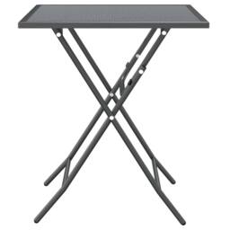 Berkfield Home 3 Piece Garden Dining Set Expanded Metal Mesh Anthracite in Black - thumbnail 5