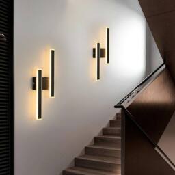COMELY Indoor Wall Lights, 32W Modern Acrylic Long Wall Lights in Black - thumbnail 4