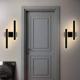 COMELY Indoor Wall Lights, 32W Modern Acrylic Long Wall Lights in Black - thumbnail 5