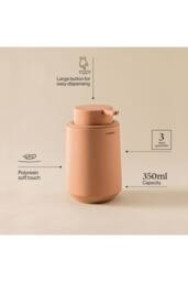 Cosmic Soap Dispenser, 350ml, Non-Drip Nozzle, Volcano, Saona Collection in Black - thumbnail 3