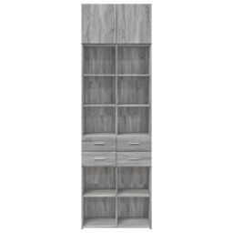 Berkfield Home Storage Cabinet Grey Sonoma 70x42.5x225 cm Engineered Wood - thumbnail 6