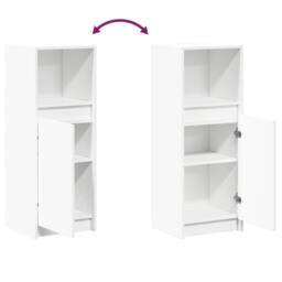 Berkfield Home Sideboard with LED White 38x34x100 cm Engineered Wood - Size: 38 x 34 x 100 cm - thumbnail 9