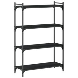 Berkfield Home Bookcase 4-Tier Black 80x30x120 cm Engineered Wood - Size: 80 x 30 x 120 cm - thumbnail 6