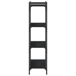 Berkfield Home Bookcase 4-Tier Black 80x30x120 cm Engineered Wood - Size: 80 x 30 x 120 cm - thumbnail 5