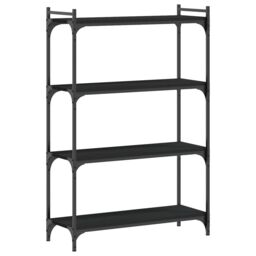 Berkfield Home Bookcase 4-Tier Black 80x30x120 cm Engineered Wood - Size: 80 x 30 x 120 cm - thumbnail 2