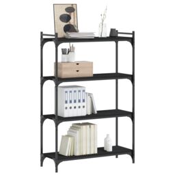 Berkfield Home Bookcase 4-Tier Black 80x30x120 cm Engineered Wood - Size: 80 x 30 x 120 cm - thumbnail 3