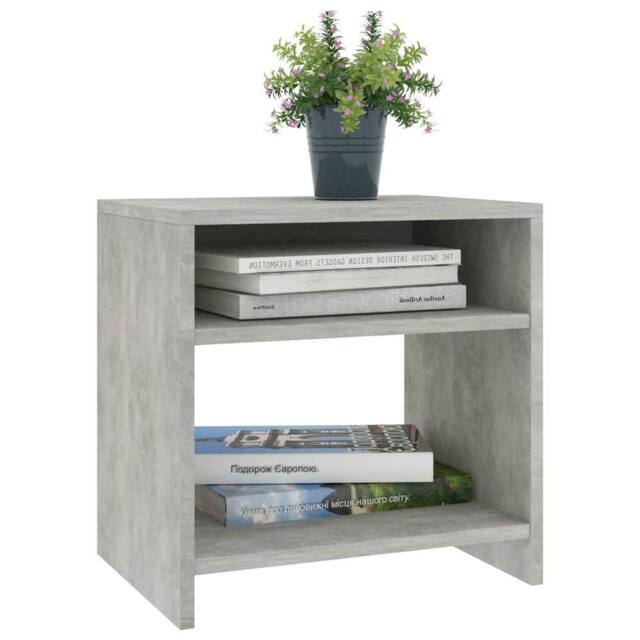 Berkfield Home Elegant Bedside Cabinet Concrete Grey 40x30x40 cm Engineered Wood - Size: 40 x 30 x 40 cm - image 1