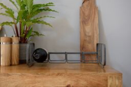 Living Nostalgia Stackable Bottle Rack, Iron Wire in Grey - thumbnail 4