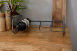 Living Nostalgia Stackable Bottle Rack, Iron Wire in Grey - thumbnail 2