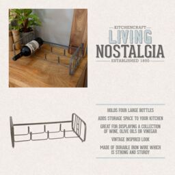Living Nostalgia Stackable Bottle Rack, Iron Wire in Grey - thumbnail 7
