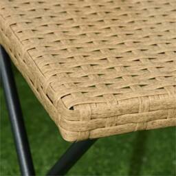 KORVIXA Folding Rattan Coffee Table in Khaki - Size: 0.6m2 - thumbnail 2