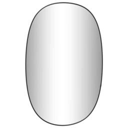 Berkfield Home Wall Mirror Black 70x45 cm - thumbnail 1