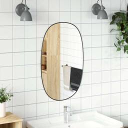 Berkfield Home Wall Mirror Black 70x45 cm - thumbnail 3