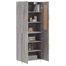 Berkfield Home Highboard Grey Sonoma 69.5x34x180 cm Engineered Wood - thumbnail 3