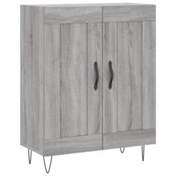 Berkfield Home Sideboard Grey Sonoma 69.5x34x90 cm Engineered Wood - thumbnail 1