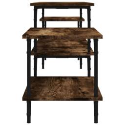 Berkfield Home TV Cabinet Smoked Oak 197x35x52 cm Engineered Wood in Brown - Size: 197 x 35 x 52 cm - thumbnail 6