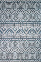 Kukoon Runner Rug Blue Striped Outdoor, Garden & Patio Long Rugs - Size: 60 cm x 240 cm - thumbnail 2