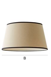 ValueLights Aspen Linen Black Trim Edge Tapered Easy Fit Pendant Lamp Shade in Off-White - Size: Large - thumbnail 7