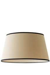 ValueLights Aspen Linen Black Trim Edge Tapered Easy Fit Pendant Lamp Shade in Off-White - Size: Large - thumbnail 6