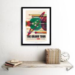 "Wee Blue Coo NASA Space Exploration Travel Advert Grand Tour 12x16"" Framed Art - Size: W12"" x H16""" - thumbnail 2