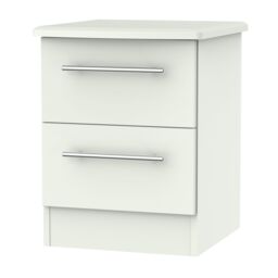 Ready Assembled 2 U Carlton 2 Drawer Bedside Cabinet (Ready Assembled) in White - Size: Small - thumbnail 7