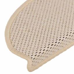 Berkfield Home Stair Mats Self-adhesive Sisal-Look 15 pcs 65x21x4 cm Berber in Cream - Size: Medium - thumbnail 7