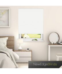 New Edge Blinds Thermal Blackout Roller Blinds 175cm Drop x Width 80cm White - Size: 75 cm width x 175 cm drop - thumbnail 2