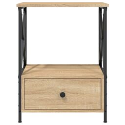 Berkfield Home Bedside Tables 2 pcs Sonoma Oak 50x41x65 cm Engineered Wood in Brown - Size: 50 x 41 x 65 cm - thumbnail 6