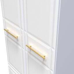 Ready Assembled 2 U Hereford 2 Door 2 Drawer Wardrobe with Shelf & Hang(Ready Assembled) in White - thumbnail 4