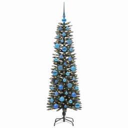 Berkfield Home Artificial Christmas Tree with 150 LEDs Green 43 x 43 x 150 cm - thumbnail 3