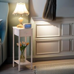 Rafaelo Mobilia Set of 2 Tall Bedside Tables in White - thumbnail 4