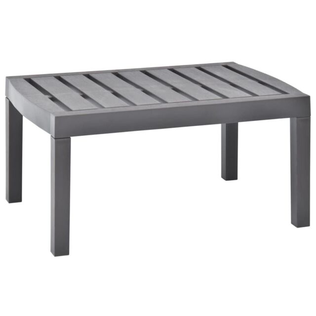 Berkfield Home Garden Table Mocha 78x55x38 cm Plastic in Grey - Size: 78 x 55 x 38 cm - image 1