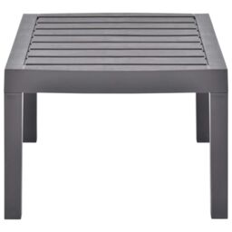 Berkfield Home Garden Table Mocha 78x55x38 cm Plastic in Grey - Size: 78 x 55 x 38 cm - thumbnail 3