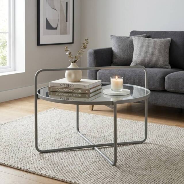 Garden Greatness Relica Round Top Side Coffee Table in Brown - Size: 1 Pack - image 1