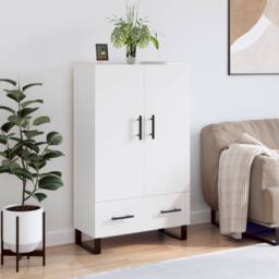 Berkfield Home Highboard White 69.5x31x115 cm Engineered Wood - thumbnail 2
