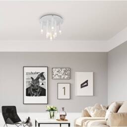 Netlighting Ryan Multi Arm Semi Flush Ceiling Lamp White Matt 9x G9 - thumbnail 3