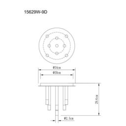 Netlighting Ryan Multi Arm Semi Flush Ceiling Lamp White Matt 9x G9 - thumbnail 5