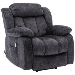 Matteo Grey Fabric Power Lift Recliner Chair with Massage & Heat - thumbnail 8