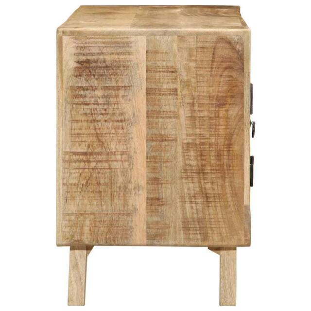 Berkfield Home TV Cabinet 105x46x32 cm Solid Wood Rough Mango in Brown - Size: 105 x 46 x 32 cm - image 1