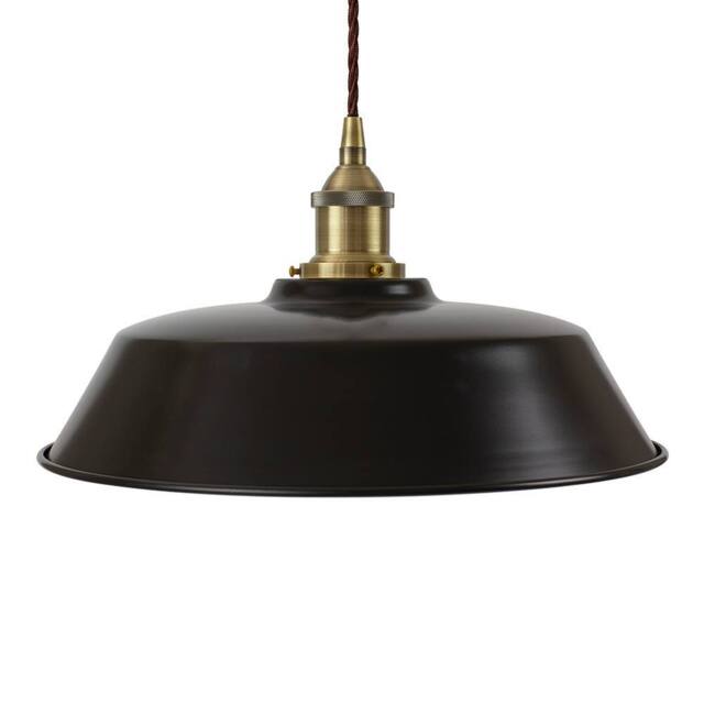 SE Home Matt Black Chancery Pendant Light - Antique Brass - Brown Twisted - image 1