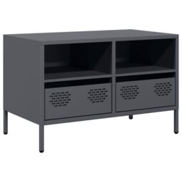 Berkfield Home TV Cabinet Anthracite 68x39x43.5 cm Cold-rolled Steel in Black - thumbnail 2