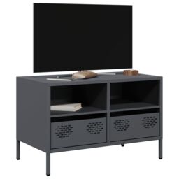Berkfield Home TV Cabinet Anthracite 68x39x43.5 cm Cold-rolled Steel in Black