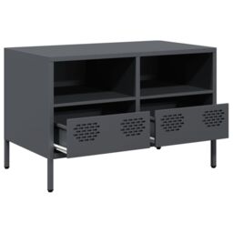 Berkfield Home TV Cabinet Anthracite 68x39x43.5 cm Cold-rolled Steel in Black - thumbnail 4