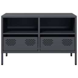 Berkfield Home TV Cabinet Anthracite 68x39x43.5 cm Cold-rolled Steel in Black - thumbnail 5