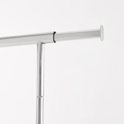 House of Home Heavy Duty Chrome Clothes Rail Adjustable Width to Height with Shelf in Silver - thumbnail 6